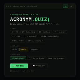 Acronym Quiz screenshot